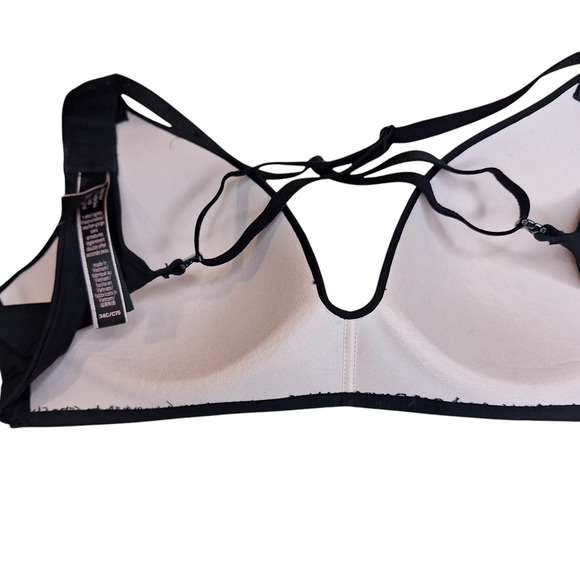 Victoria secret 34C T-shirt lightly lined wireless bra black multiway strap - Picture 4 of 4